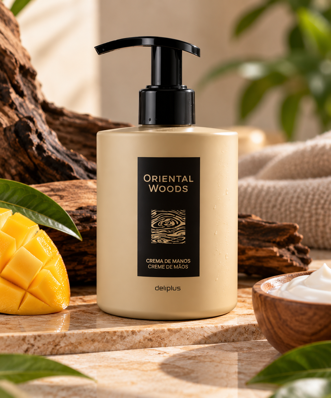 Crema de manos Oriental Woods Deliplus | Tarro 290 ml