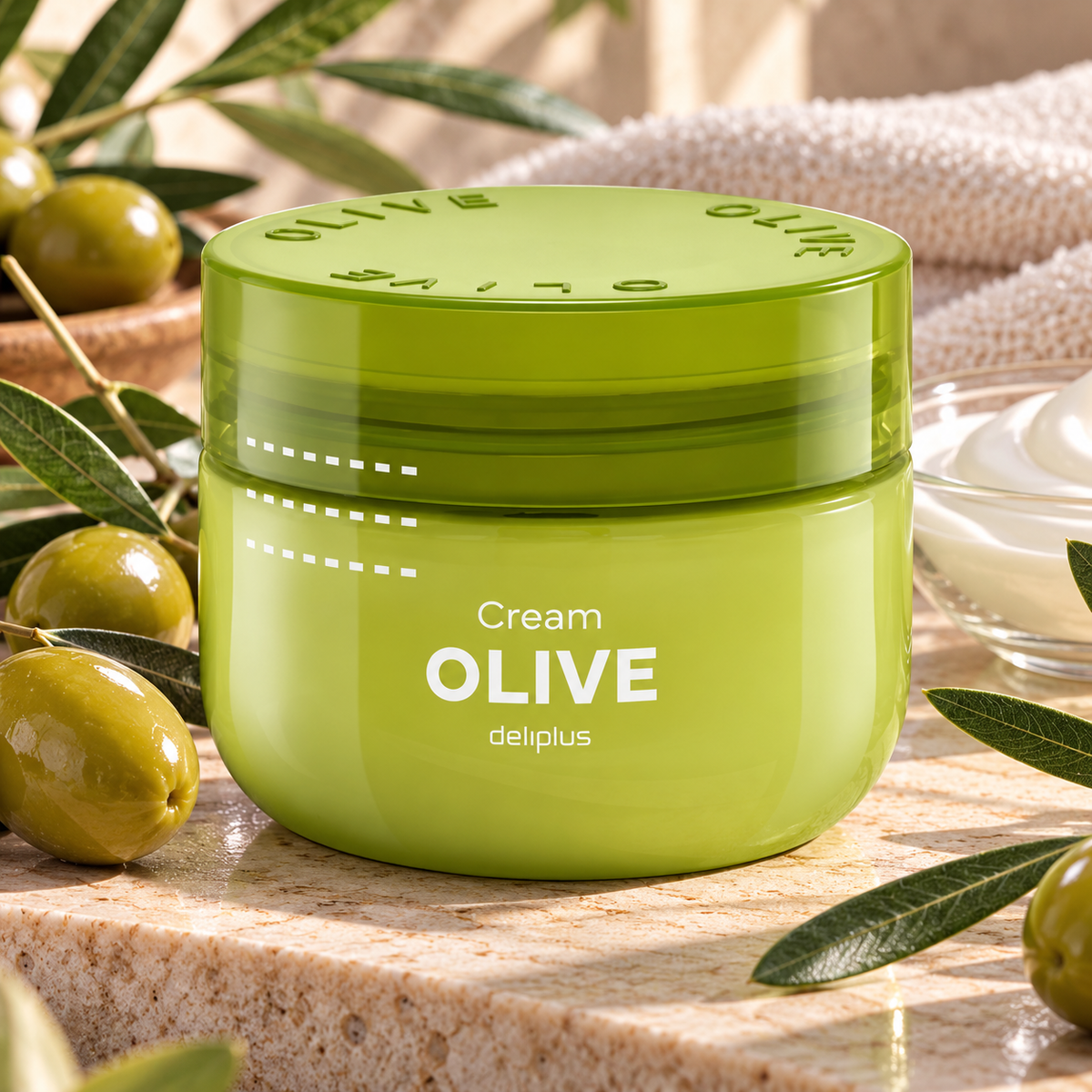 Krem do ciała Olive Deliplus | Słoik 300 ml