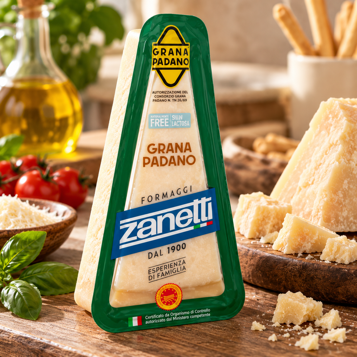 Queso grana padano Zanetti | Pieza 230 Gramos aprox