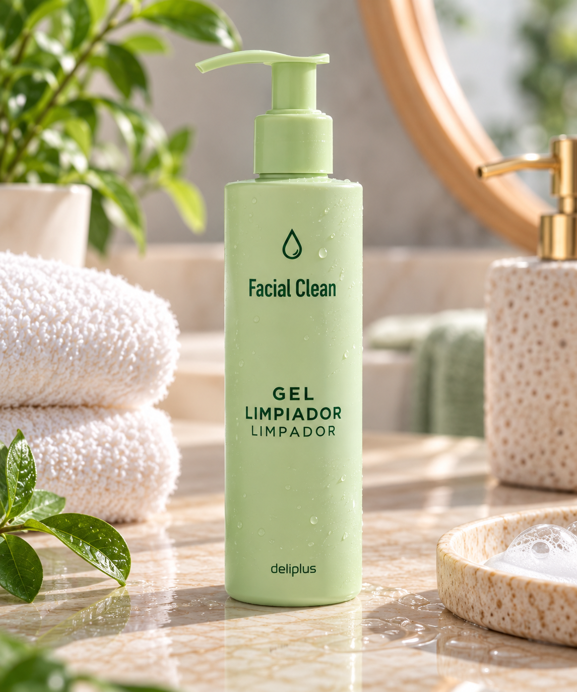 Reinigende gezichtsgel Facial Clean voor alle huidtypes Deliplus | Fles 250 ml