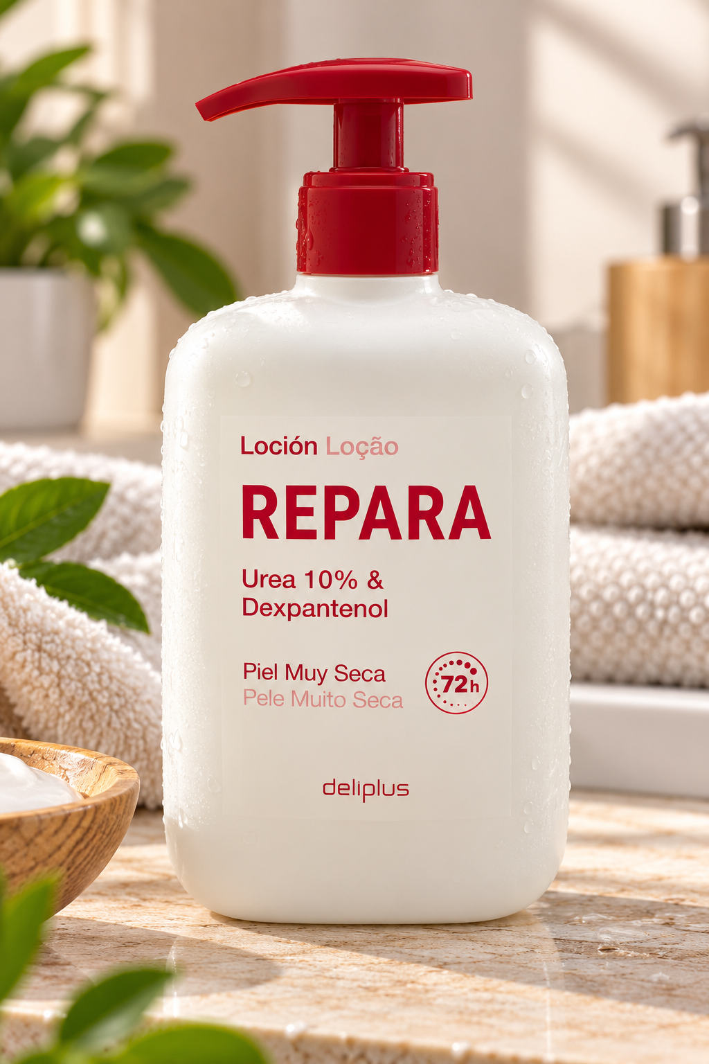 Balsam do ciała Repara Deliplus z mocznikiem 10% i dekspantenolem do skóry bardzo suchej | Butelka 400 ml