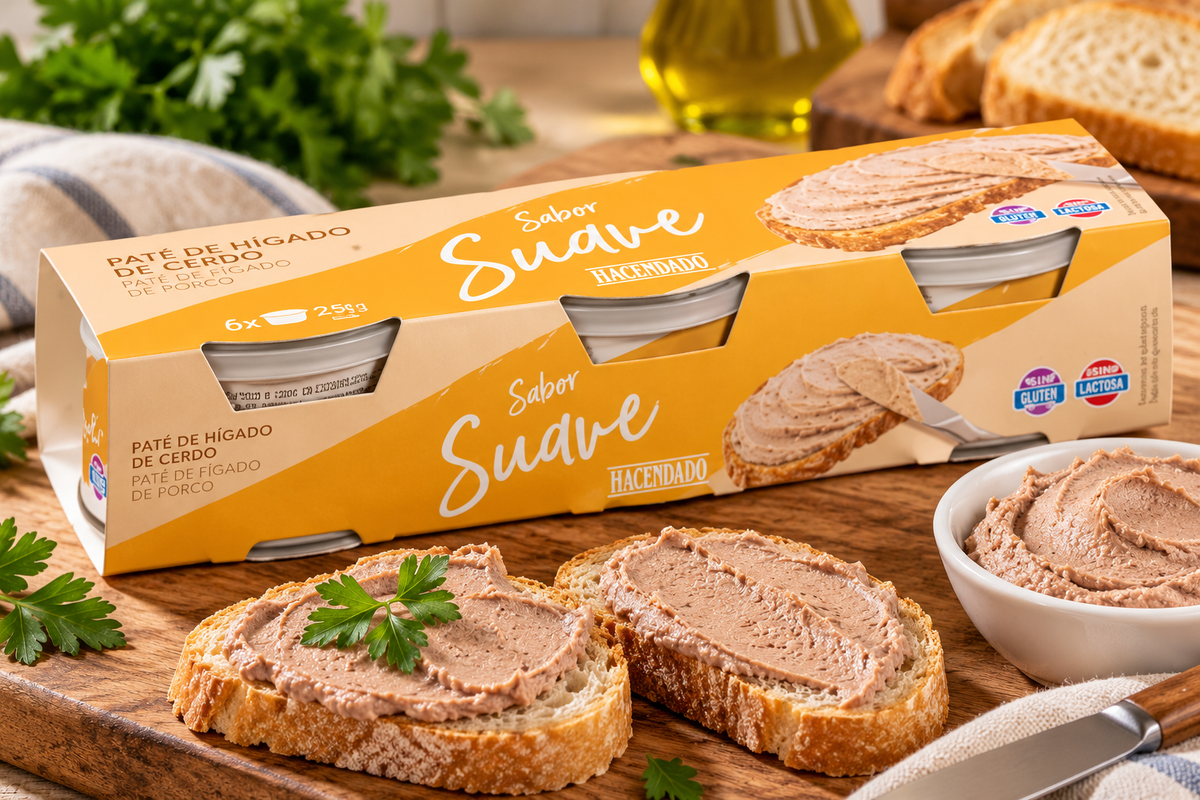 Hacendado varkenspaté zachte smaak | 3 blikjes x 100 gram