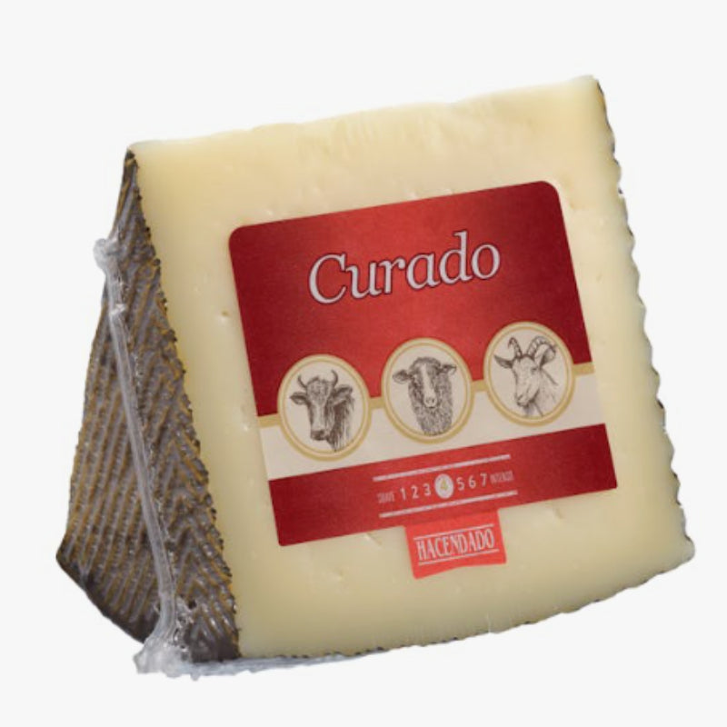 Queso curado mezcla Hacendado Pieza 410 Gramos aprox.