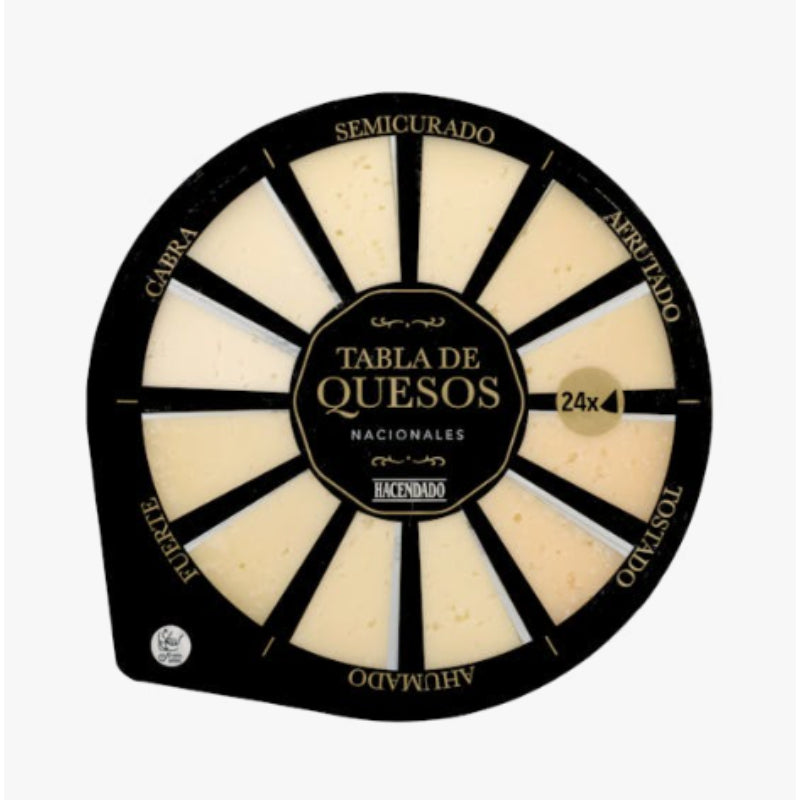 Tabla de quesos nacionales Hacendado | Bandeja 24 porciones (240 g)