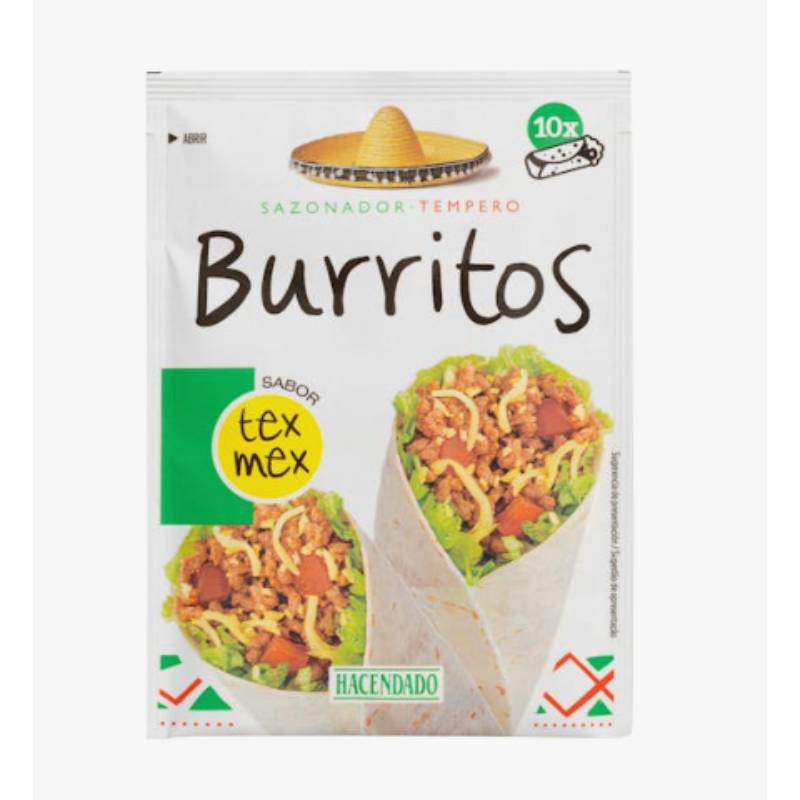 Sazonador para burritos Hacendado | Sobre 40 Gramos