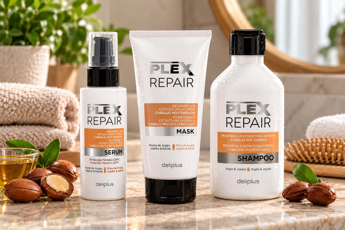 Pack Plex Repair Deliplus | 2 shampoo + 2 maschere + 2 sieri