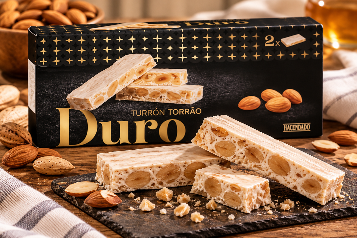 Turrón duro de almendras Hacendado | 2 tabletas (250 g)