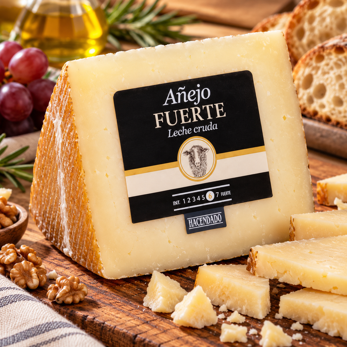 Queso añejo fuerte de oveja Hacendado | Pieza 330 Gramos aprox.
