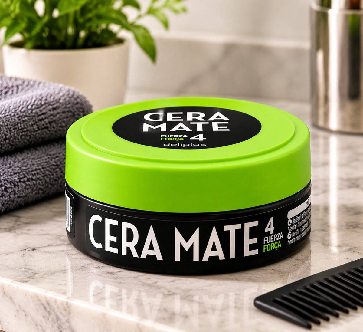 Deliplus Matte haarwax fixatie 4 | Pot 100 ml