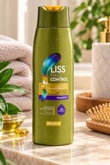 Champú Liss Frizz Control Deliplus cabello rebelde con vitamina E y queratina | Bote 400 ml