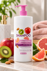 Deliplus Protection & Shine Shampoo for all hair types with natural fruit extract | Bottle 1 L