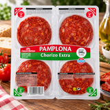 Chorizo Pamplona extra Hacendado lonchas | 4 paquetes x 60 Gramos