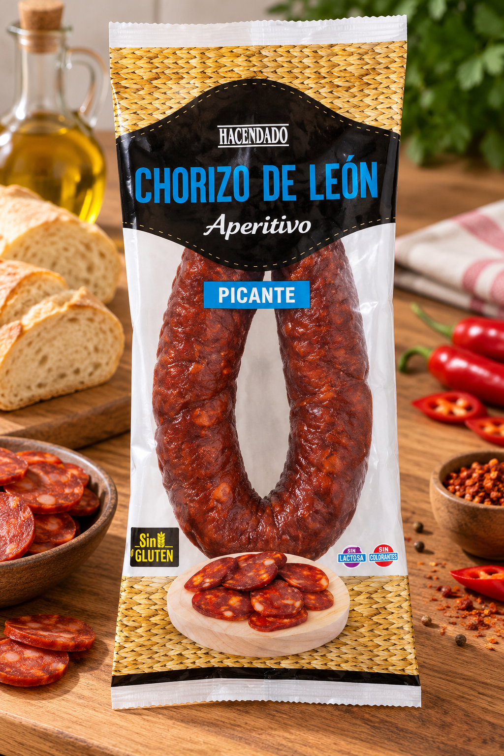 Hacendado Extra Spicy Chorizo Sarta from León Piece 350 g