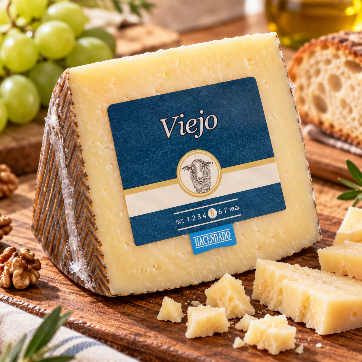 Queso viejo de oveja Hacendado Pieza 310 Gramos aprox.