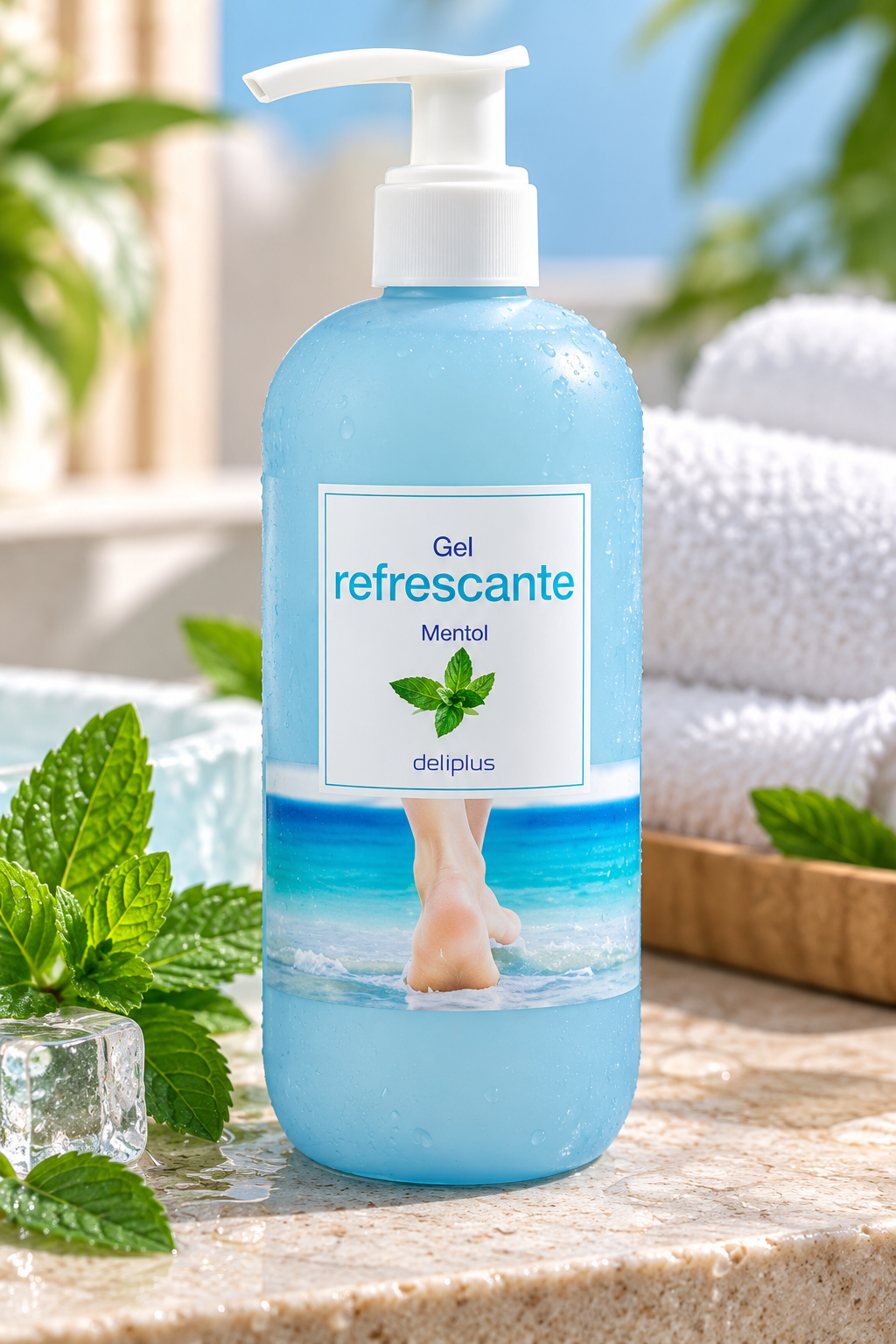Deliplus kühlendes Menthol-Gel für Füße und Beine | 300 ml Dose