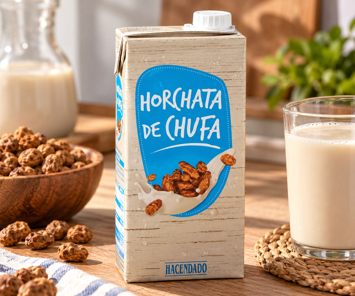 Orzata alle nocciole Hacendado | Brik 1 L
