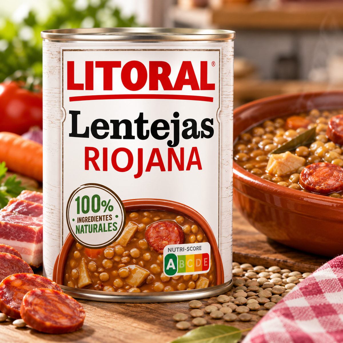 Litoral Gluten-Free Rioja-Style Lentils 425 g | 100% natural ingredients