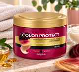 Maska Color Protect Deliplus do włosów farbowanych z peptydami | Słoik 400 ml