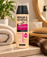 Maska bez spłukiwania Repair & Nutrition Deliplus do włosów suchych i zniszczonych, z 8 składnikami regenerującymi | Pojemnik 150 ml