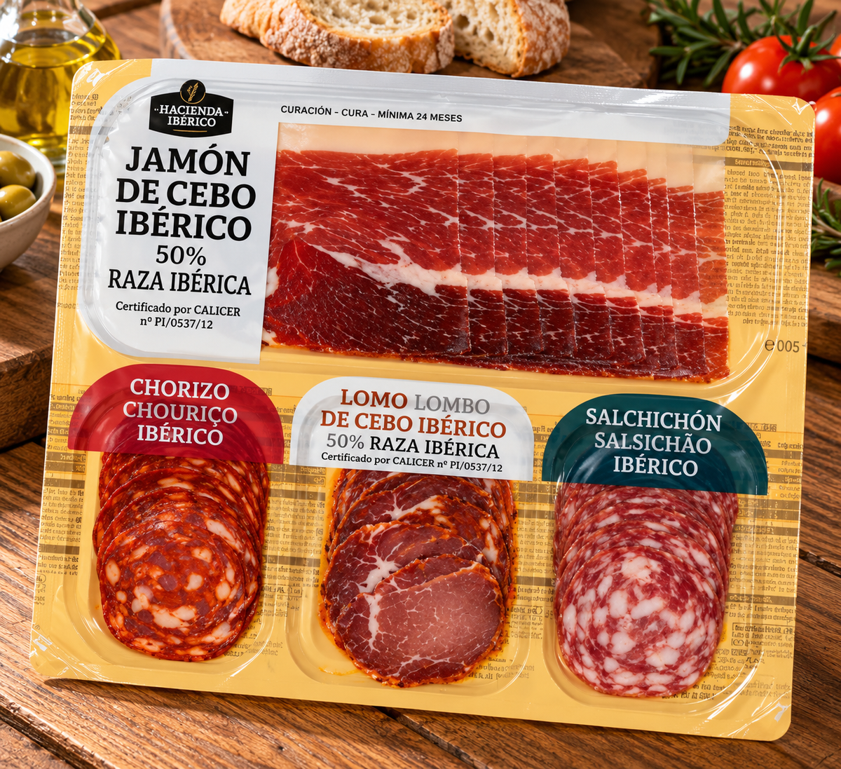 Surtido de ibéricos La Hacienda del ibérico lonchas