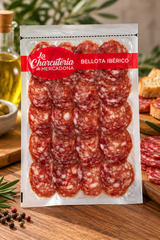 Salchichón z mięsa z żołędzi iberyjskiego krojony maszynowo pakowany próżniowo | Opakowanie ok. 110 g

