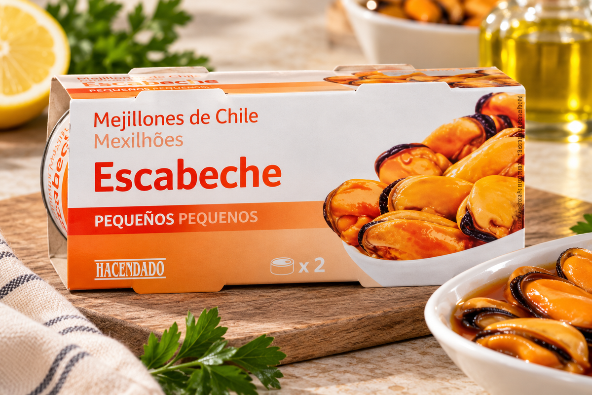 Chilenische Muscheln in Marinade Hacendado klein