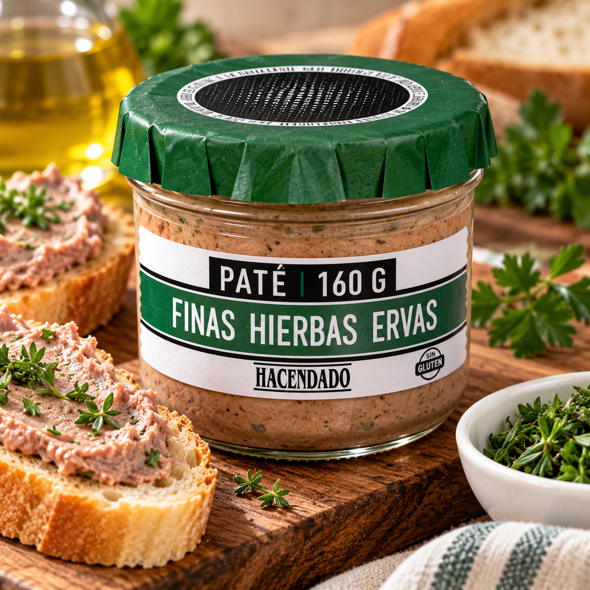 Paté di maiale alle erbe fini Hacendado Vasetto 160 grammi