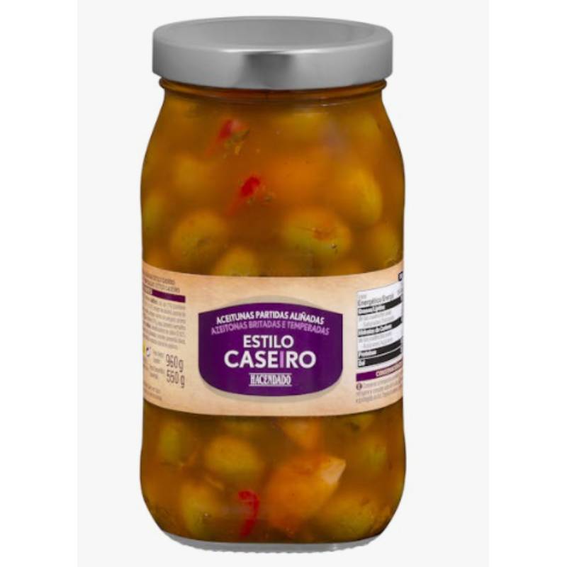 Aceitunas verdes estilo casero Hacendado partidas aliñadas