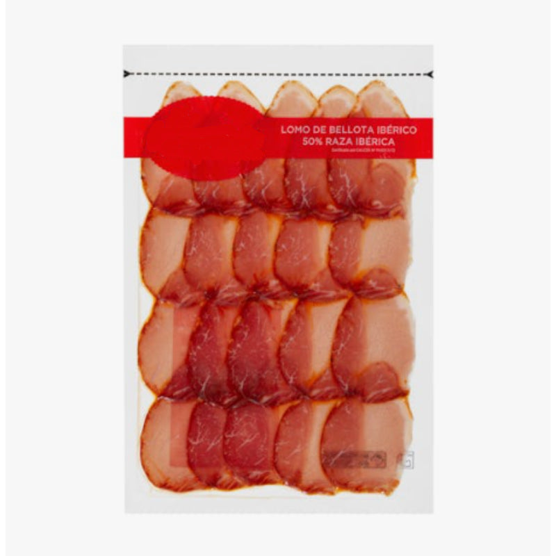 Lomo de bellota ibérico 50% raza ibérica cortado a máquina