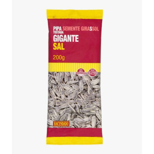 Pipas girasol tostadas Hacendado gigante con sal | Paquete 200 gramos