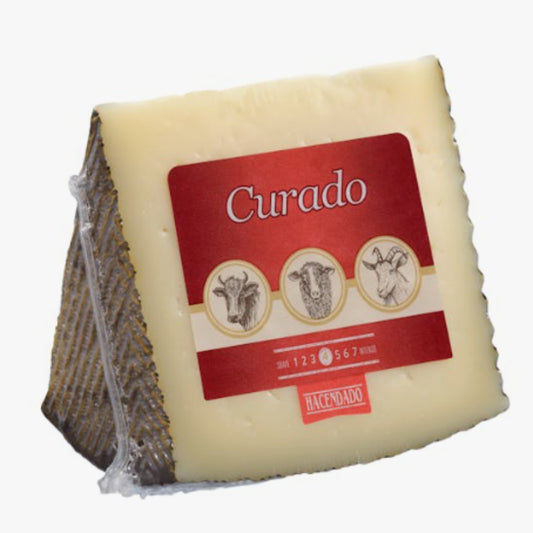 Queso curado mezcla Hacendado Pieza 410 Gramos aprox.