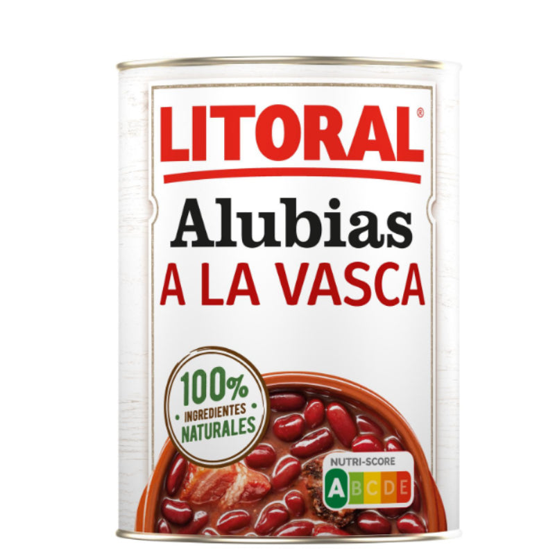 Alubias a la vasca Litoral sin gluten 430 g | 100% ingredientes naturales