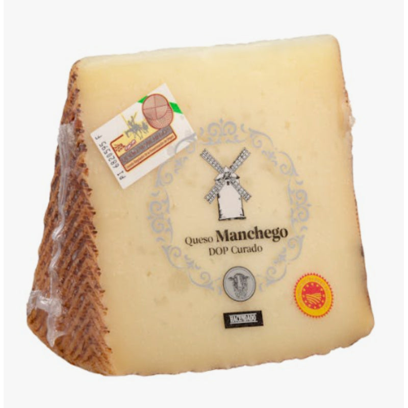 Queso curado DOP manchego de oveja Hacendado | Pieza 270 Gramos aprox.