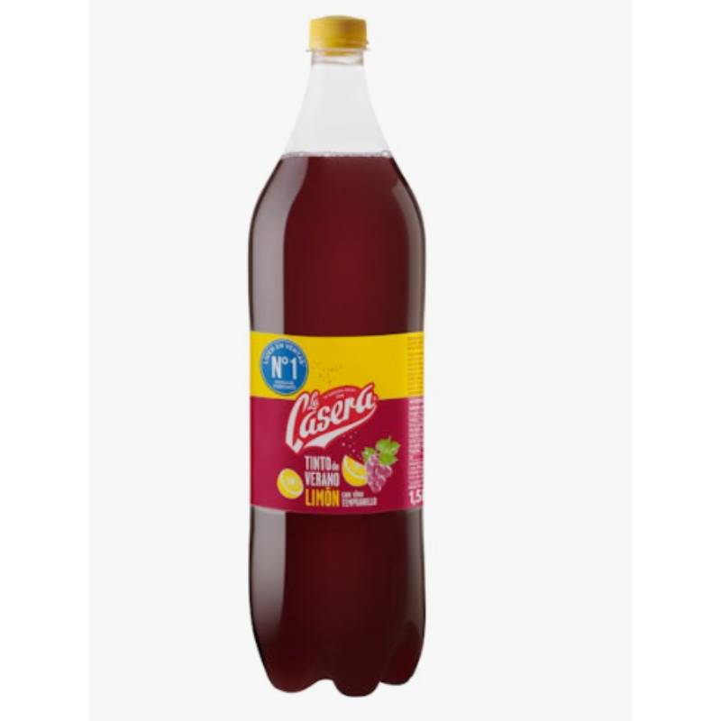 Tinto de verano sabor limón La Casera | Botella 1,5 Litros