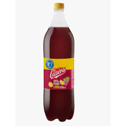 Tinto de verano sabor limón La Casera | Botella 1,5 Litros
