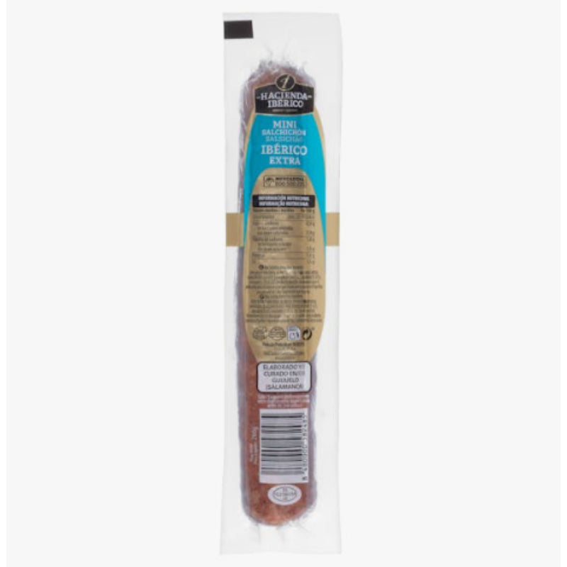 Mini salchichón ibérico extra La Hacienda del ibérico Pieza 200 Gramos