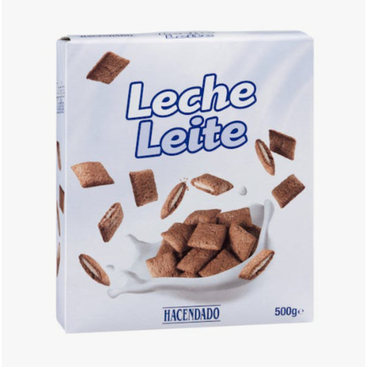 Cereales rellenos de leche Hacendado Caja 500 Gramos