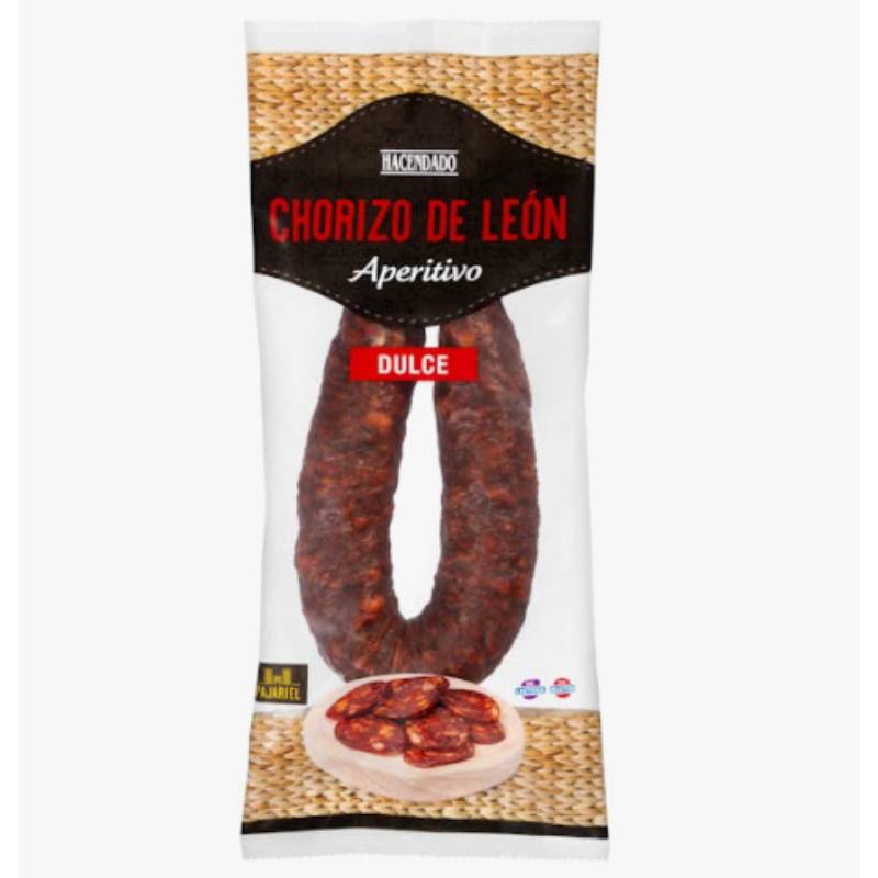 Chorizo sarta dulce extra de León Hacendado Pieza 350 Gramos