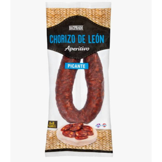 Chorizo sarta picante extra de León Hacendado Pieza 350 Gramos