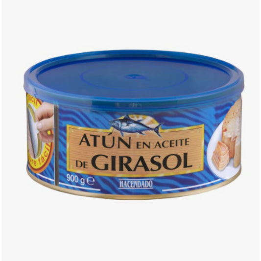 Atún en aceite de girasol Hacendado | Lata 900 Gramos