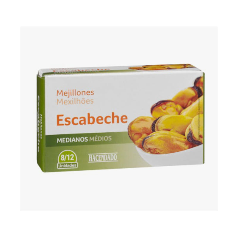 Mejillones en escabeche Hacendado medianos 8-12 piezas