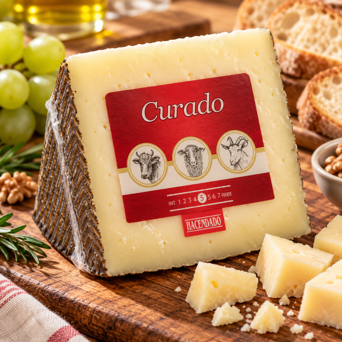 Hacendado gemengde harde kaas, ca. 410 gram