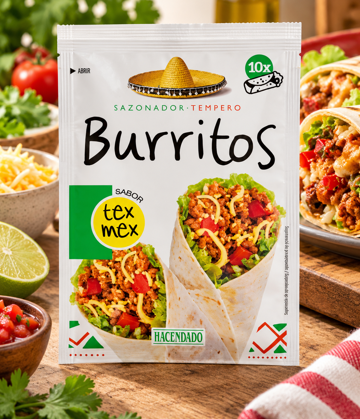 Assaisonnement pour burritos Hacendado | Sachet 40 Grammes

