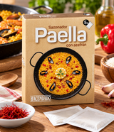 Hacendado Paella-Würzmischung mit Safran | Packung mit 5 Beuteln (20 g)