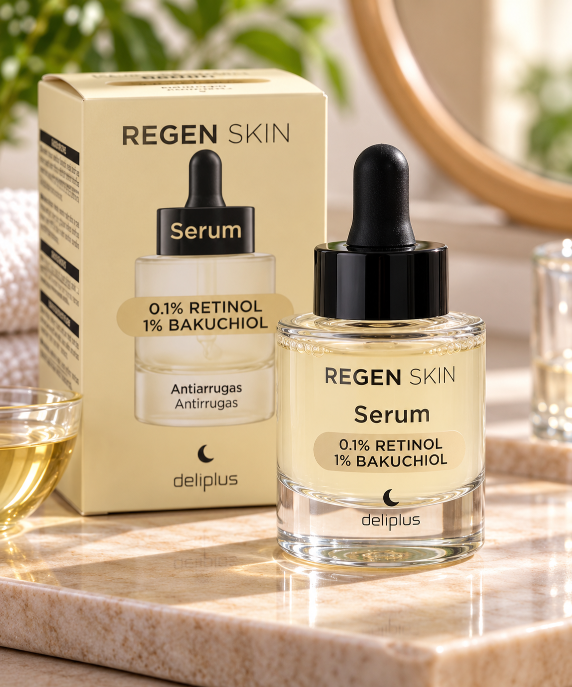 Siero viso Retinol Regen Skin Deliplus evitare pelli sensibili | Flacone 30 ml
