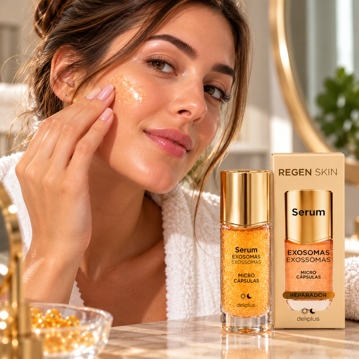 Sérum facial reparador Micro Cápsulas Deliplus todo tipo de pieles | Frasco 30 ml