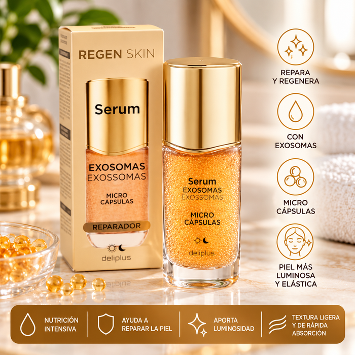 Deliplus reparierendes Gesichtsserum mit Mikrokapseln für alle Hauttypen | 30 ml Flakon