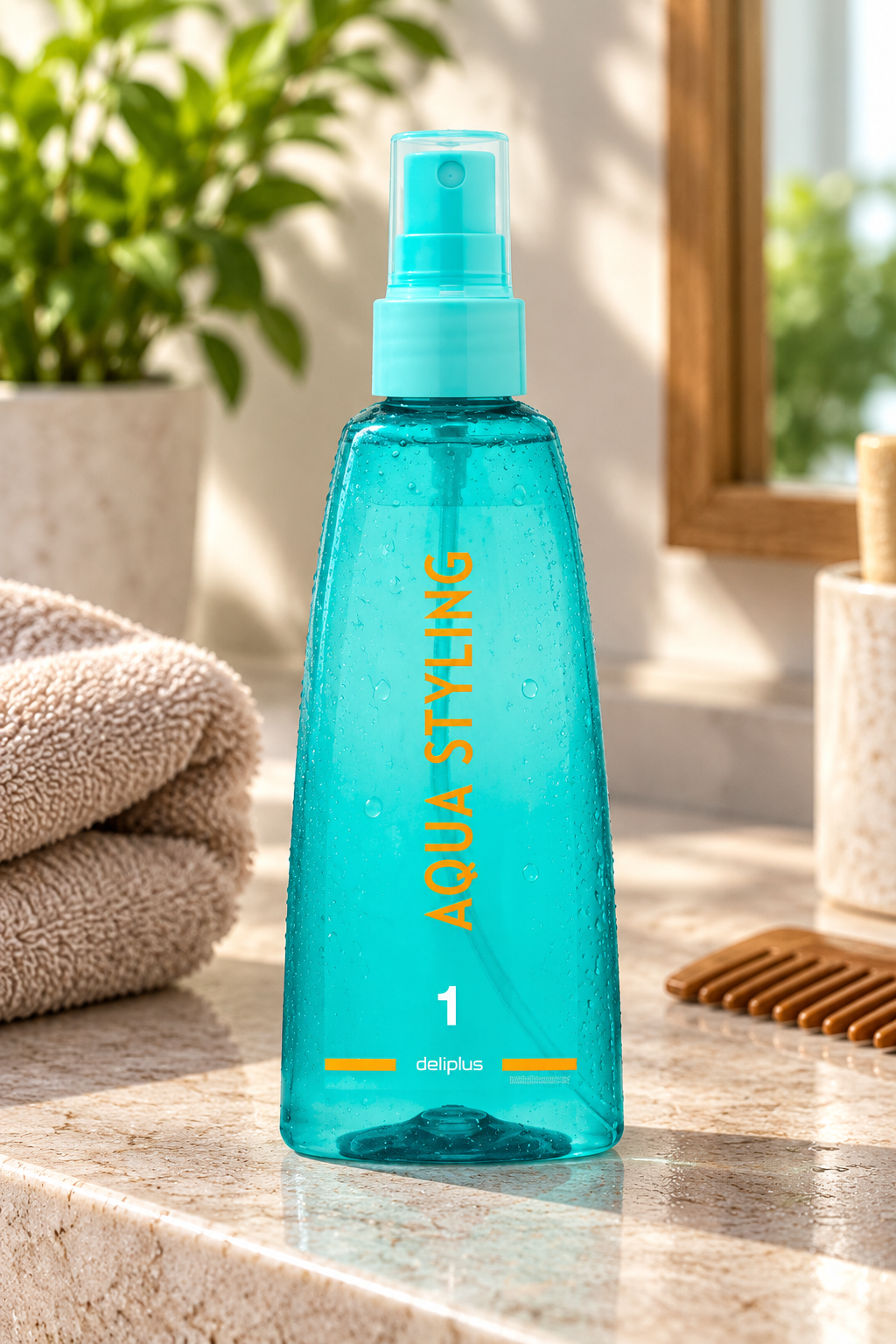 Woda do stylizacji włosów Aqua Styling Deliplus utrwalenie 1 ProFix | Spray 200 ml