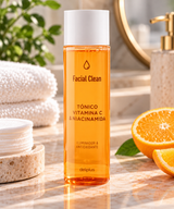 Deliplus Facial Clean Vitamin C and Niacinamide Face Toner, brightening and antioxidant, for all skin types | Bottle 255 ml