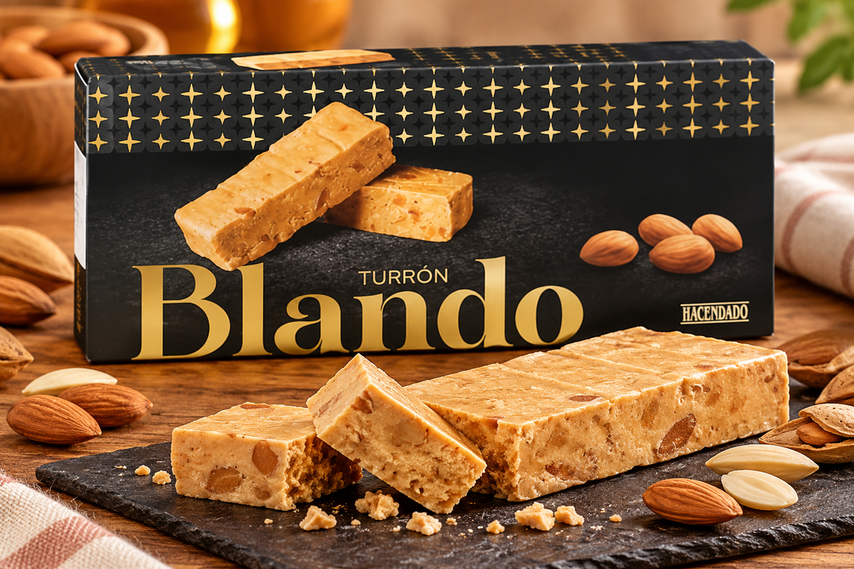 Turrón blando de almendras Hacendado | Tableta 250 g